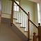 Traditional oak cut string staircase with painted spindles (view2)